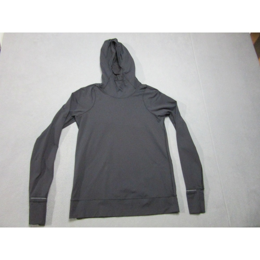 Lululemon Hoodie Womens 6 Black Thumbholes Sleeve Running Training Gym Yoga
